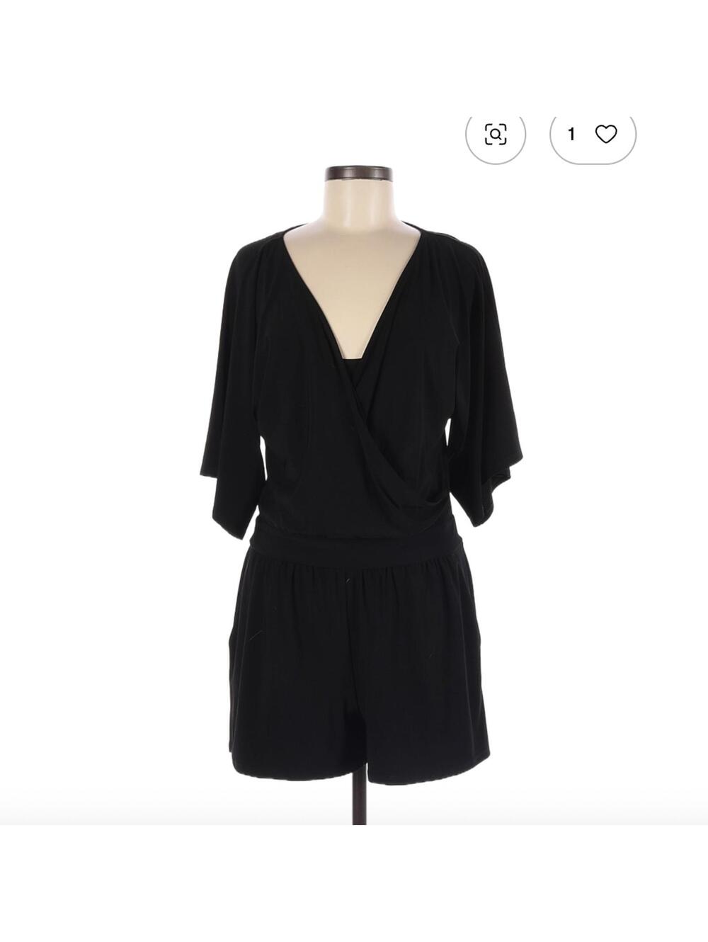 White House Black Market Black Romper Size M